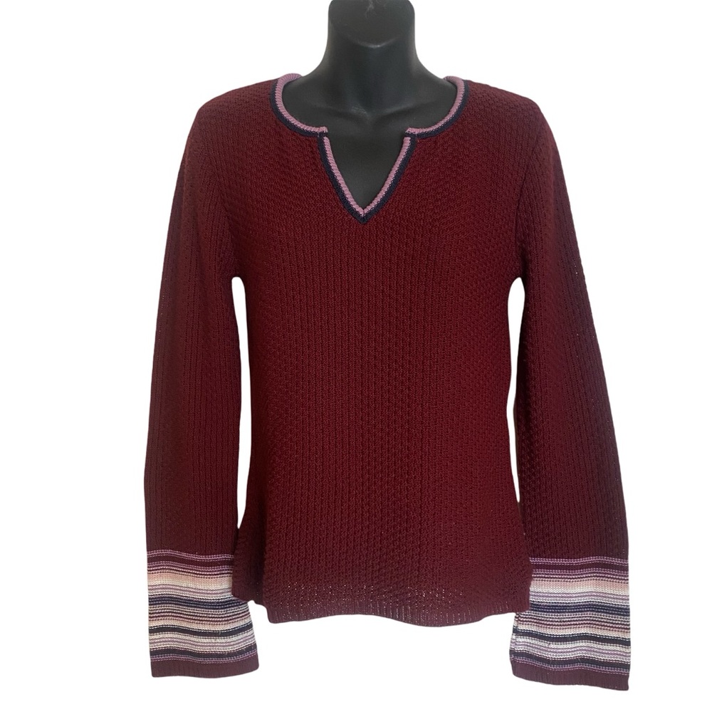 Maurices Burgundy Long Sleeve Chunky Knit Sweater